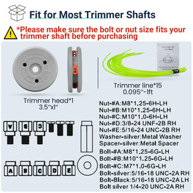 Includes 15 pre-cut 0.095 inch lines for quick performance.