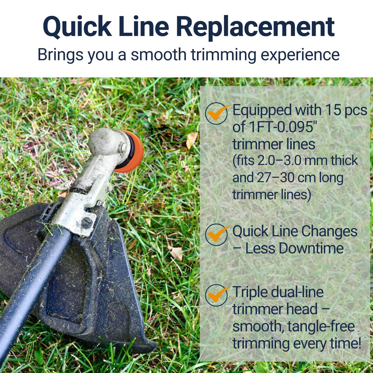 SIMUSI reinforced nylon fiberglass body resists corrosion for durable trimming.