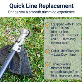 Low-height trimming capability helps reach cracks and edges.