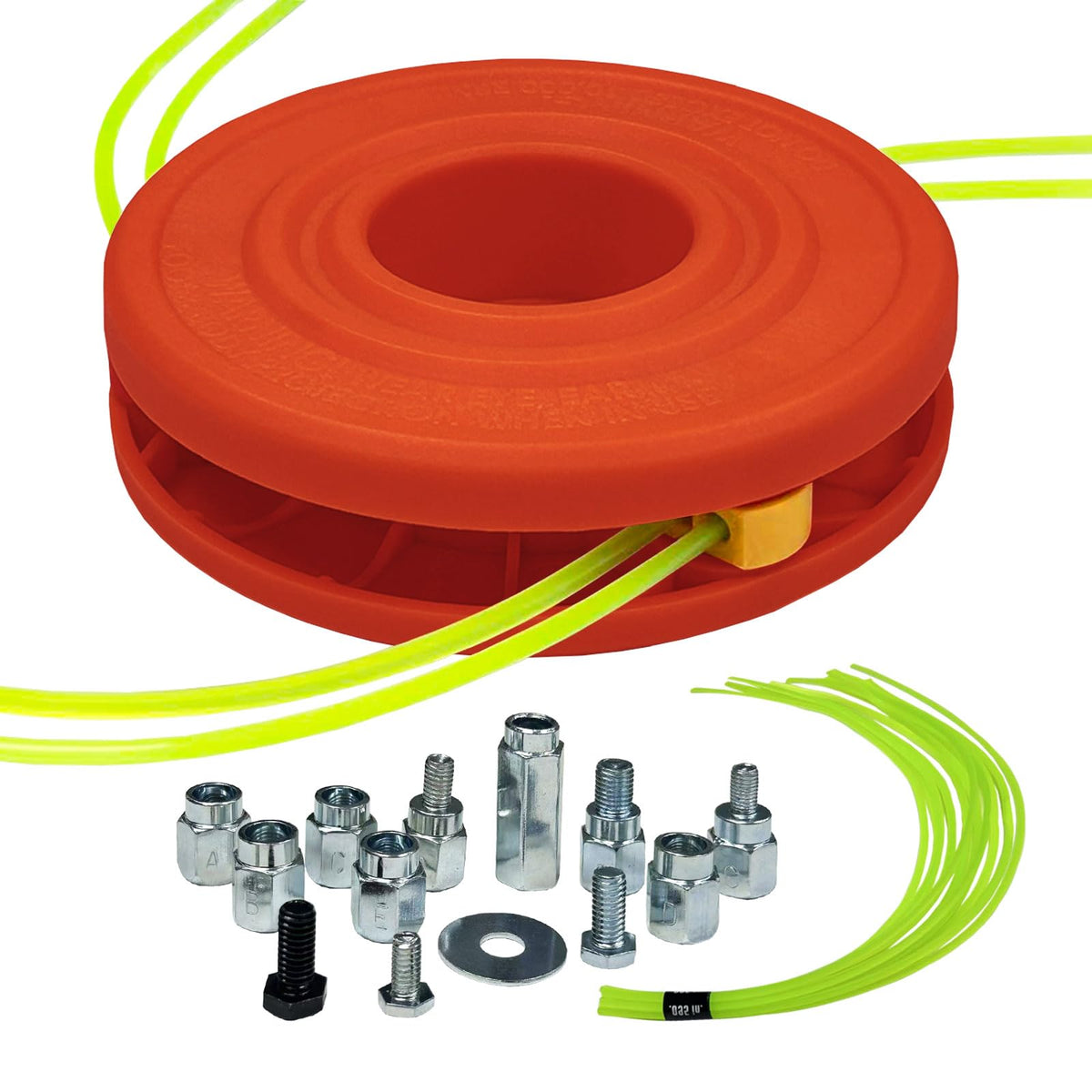 SIMUSI universal weed eater head front view highlighting easy-load design for quick setup.