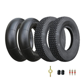Sinadylon 2-pack outer tire 16x4-8 with turf tread for lawn-friendly grip