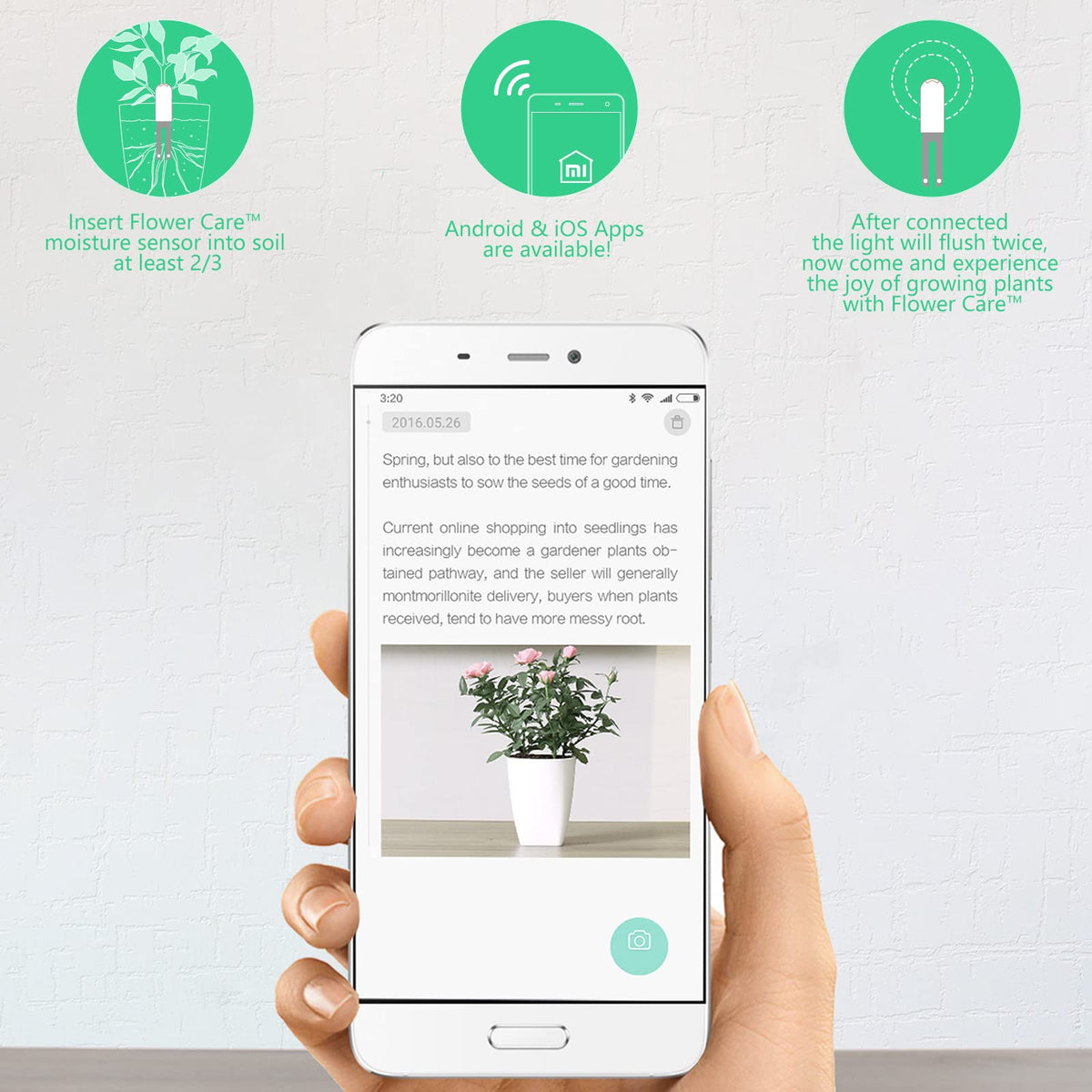 Sinbeda app-sync with Flower Care and Mi Home.