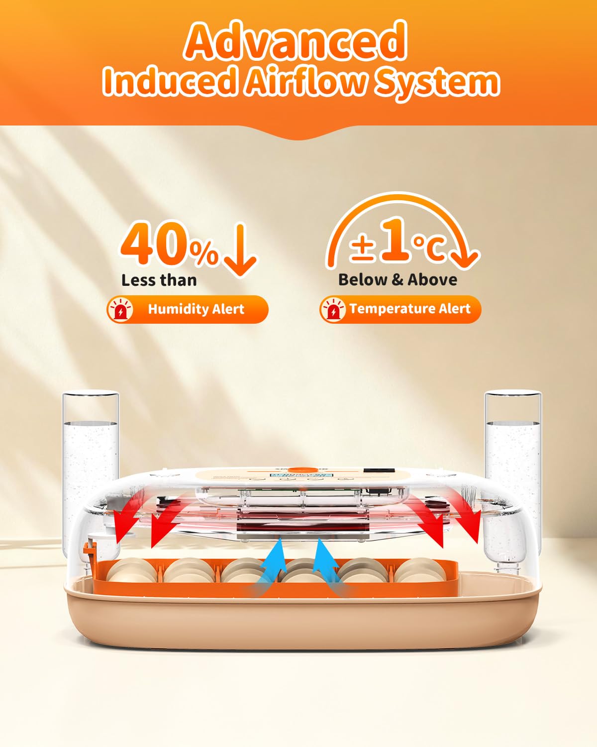 Sindarhor egg incubator built-in candler for easy embryo monitoring