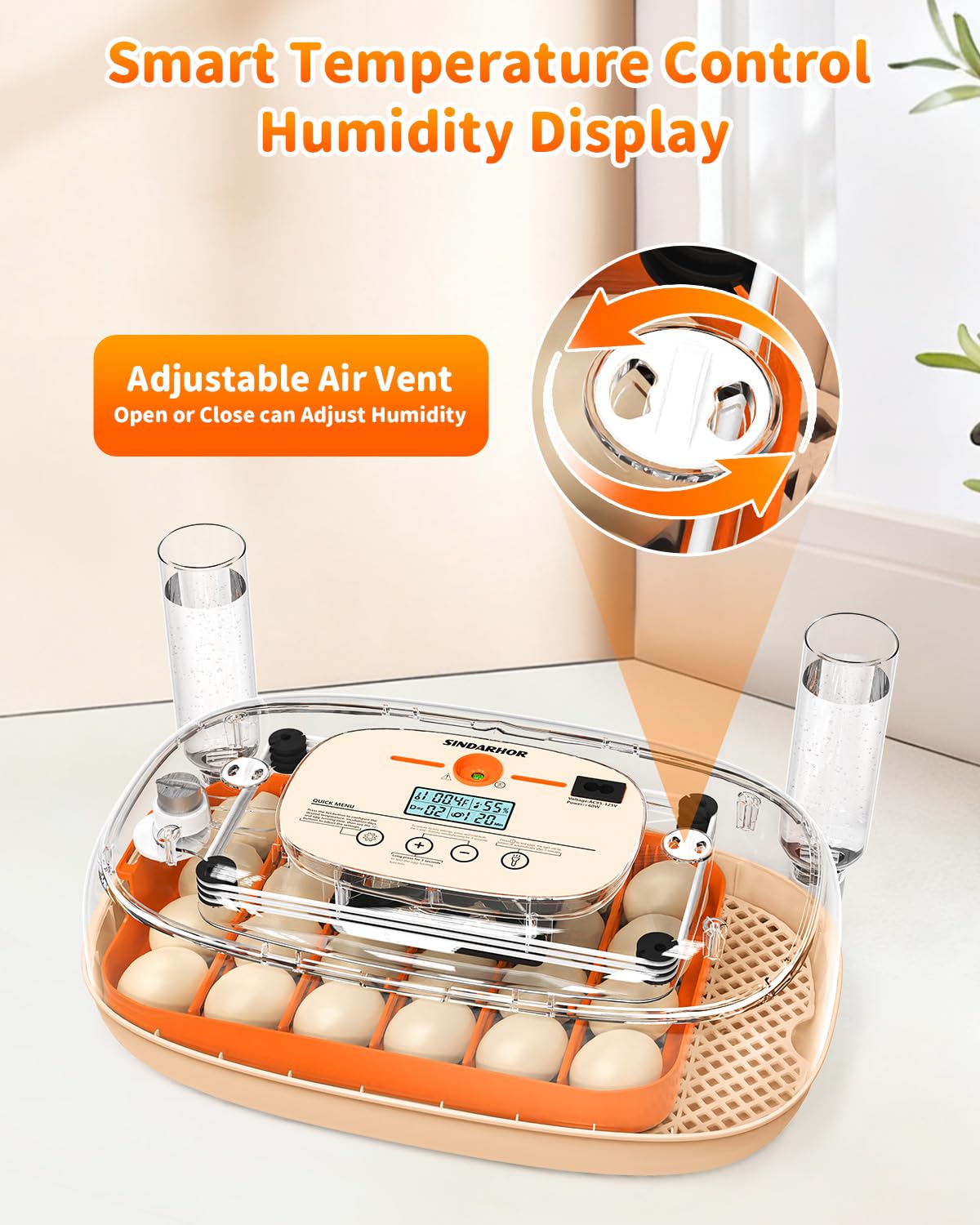 Sindarhor egg incubator water bottles and humidity trays