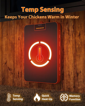 Sindarhor smart temperature display shows real-time ambient temperature for precise heating.