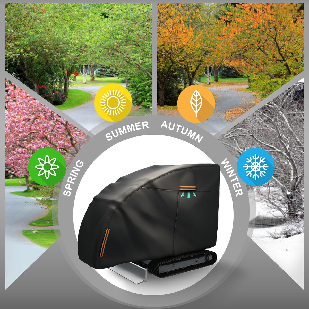 Singdur weather protection cover guards against wind and rain.