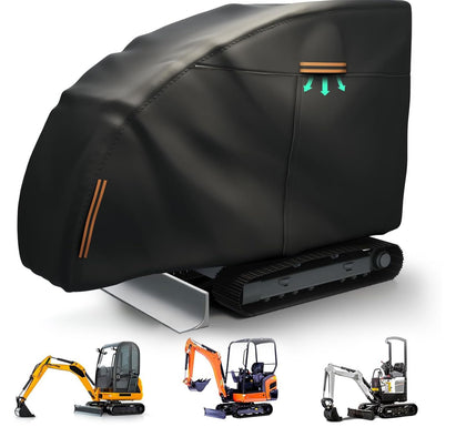 Singdur mini excavator cover with zipper door for easy access and protection.