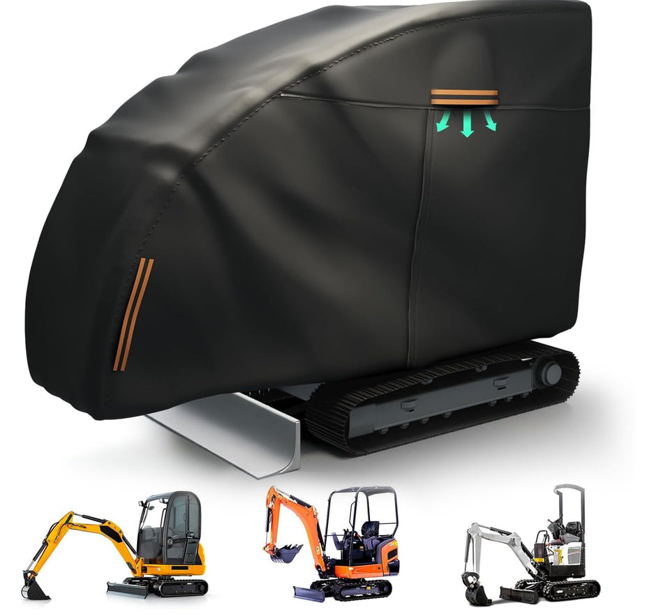 Singdur mini excavator cover with zipper door for easy access and protection.