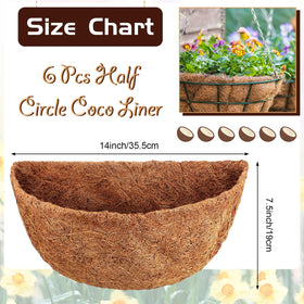 Singhoow natural coconut fiber liner enhances airflow and moisture retention in wall planters.