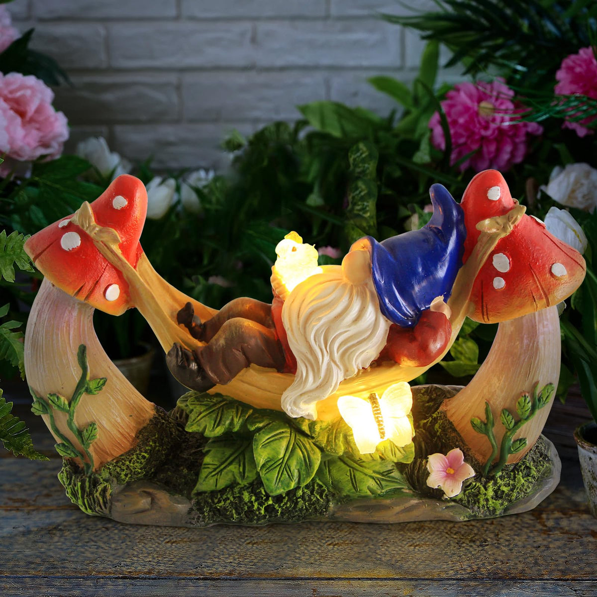 Sinhra gift-ready gnome statue is a thoughtful outdoor present for mom or grandma