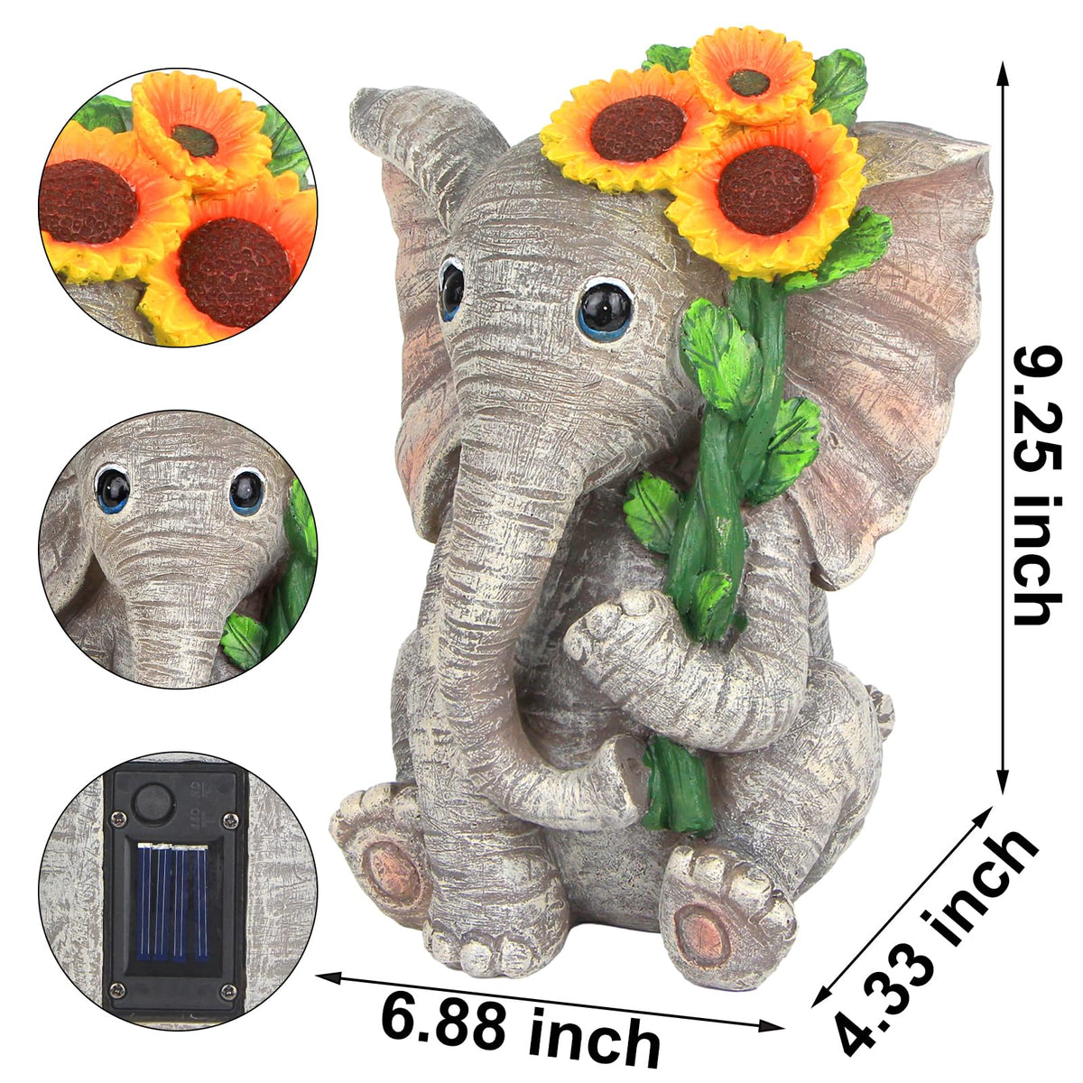 Sinhra indoor window-sill decor elephant sunflower brightens entryways.