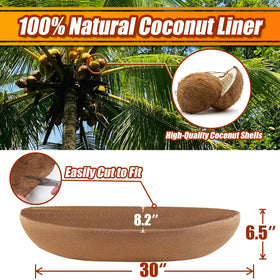 Sinimaka Coco Liners, 3-pack, keep soil in place for neat window box displays.