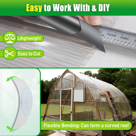 Sinimaka easy-cut, bendable panel ideal for curved roof installations.