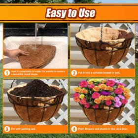 Sinimaka easy install coco liner adapts to various planter sizes.