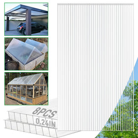 Sinimaka greenhouse panels 8x4ft twin-wall for durable, impact-resistant projects