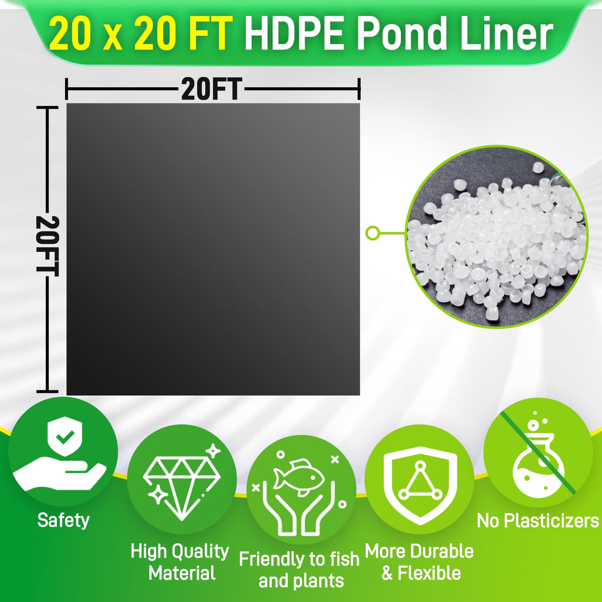 Sinimaka hdpe pond liner flexible for custom shapes