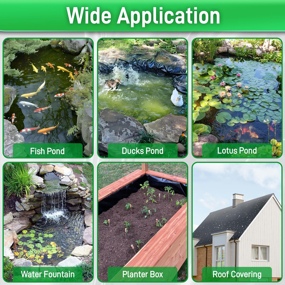 Sinimaka pond liner easy to cut to fit corners and edges