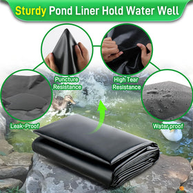 Sinimaka pond liner keeps water sealed and fountain-proof