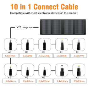 SinKeu 18V DC output connector enables direct charging.