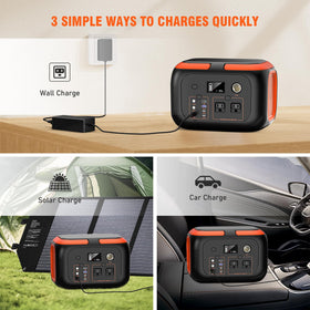 SinKeu G600 outlet area powers laptops, cameras, and more.
