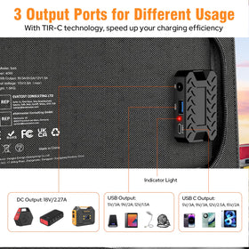 SinKeu water-resistant solar panel stays clean and functional outdoors.