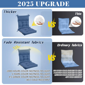 Sintuff denim blue fabric close-up shows soft, durable polyester fill.