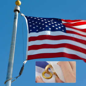 Sintuff flag display stays tidy and quiet with snap covers