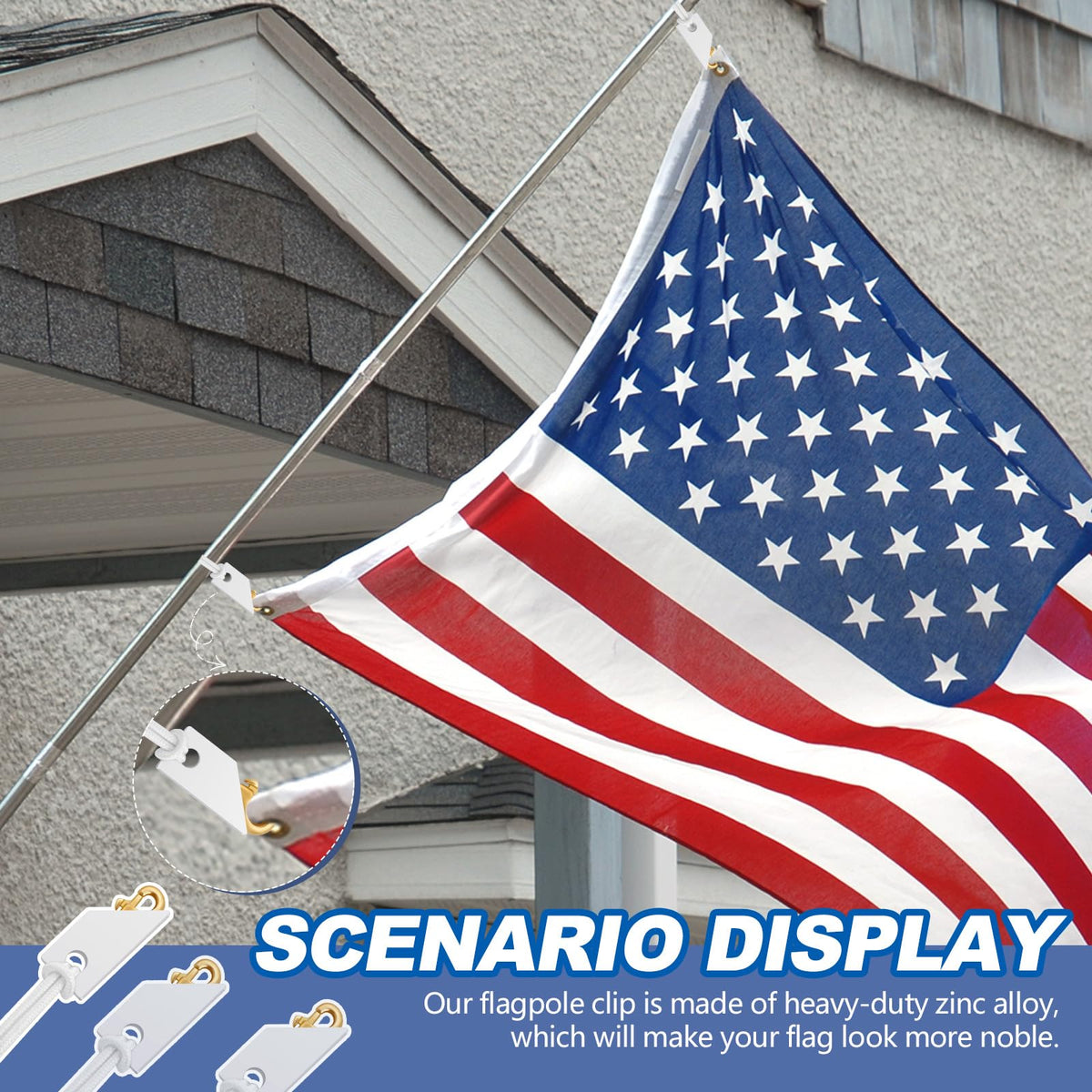 Sintuff packaging showing 4-piece flagpole snap cover set