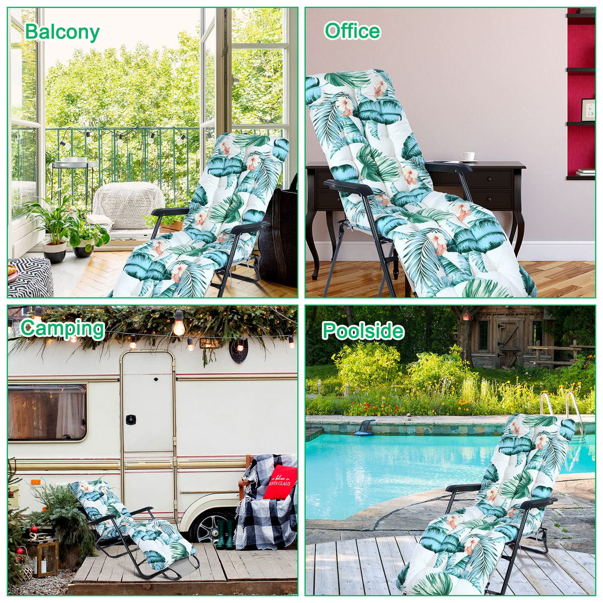 Sintuff garden and beach setups enhanced by tropical-inspired cushions.