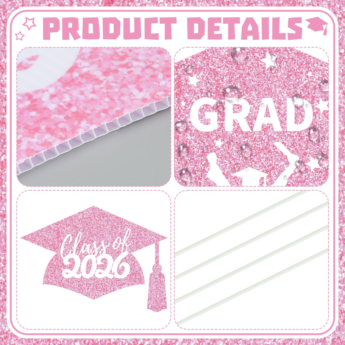Sintuff Pink nurse graduation frame 18 by 11 inches for outdoor display
