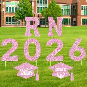 Sintuff RN 2026 yard sign with stake for outdoor graduation decor