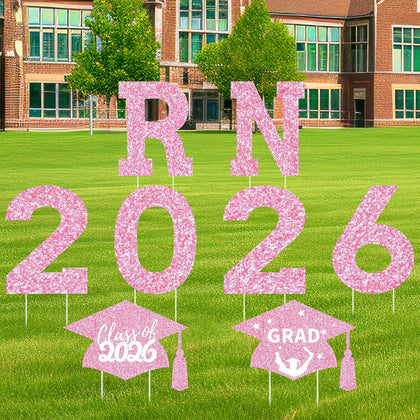 Sintuff RN 2026 yard sign with stake for outdoor graduation decor