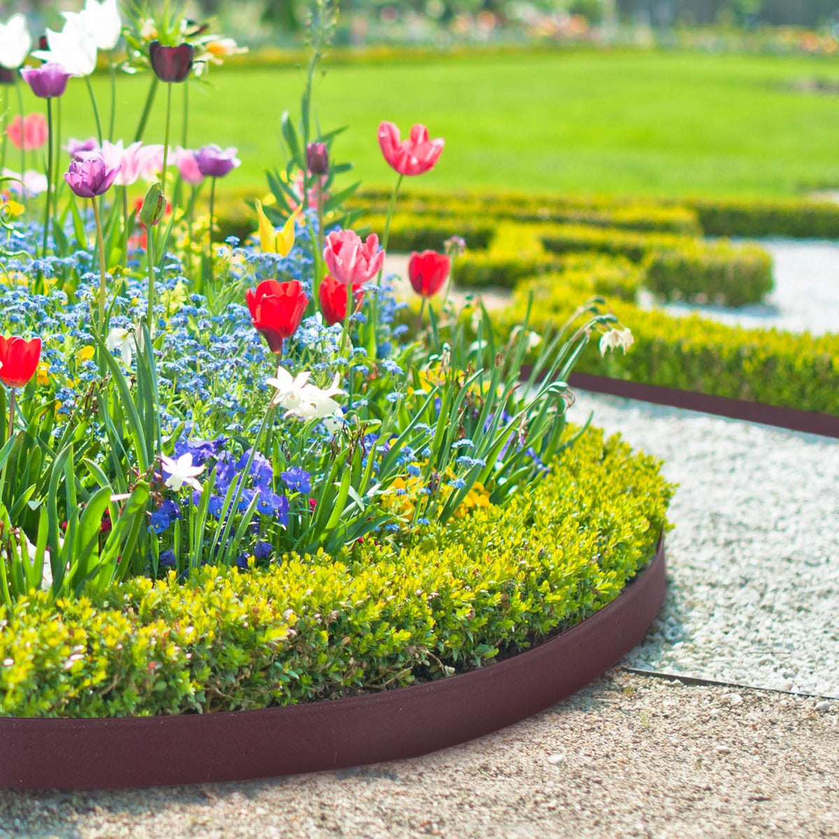 Sintuff versatile border edging suitable for beds, sidewalks, and rock edges.