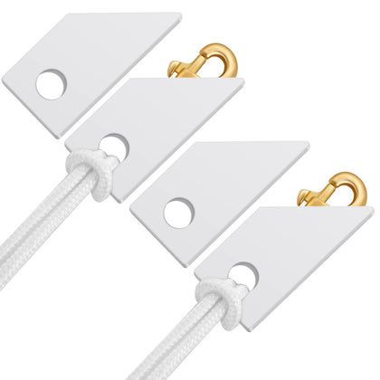 Sintuff white flagpole snap cover 4pc pack reduces noise during display