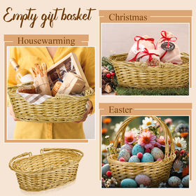 Sintuff wicker baskets offer durable storage for fruit and bread.