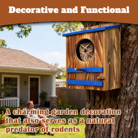 Weather-resistant bird house ready for outdoor use.