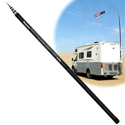 Sinyoeer windsock pole 18ft extended for outdoor visibility and display.