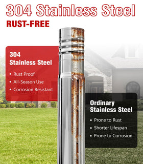 Sinyoeer 304 stainless steel rust-proof design resists corrosion in rain and salt air