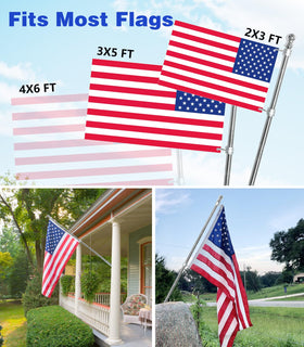 Sinyoeer compatible with 2x3, 3x5, and 4x6 flags for flexibility