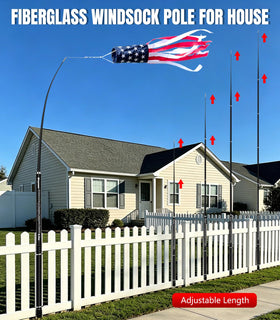 Sinyoeer durable fiberglass windsock pole with weather-resistant design.