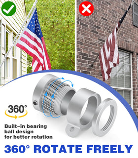 Sinyoeer heavy-duty flag pole withstands harsh weather for daily display