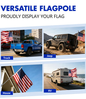 Heavy-duty outdoor flagpole designed to perform under varied weather conditions.