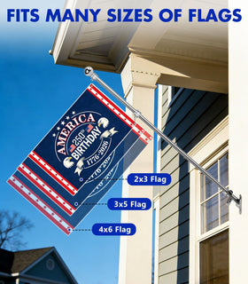 Sinyoeer flagpole for porch or vehicle displays with reliable installation.