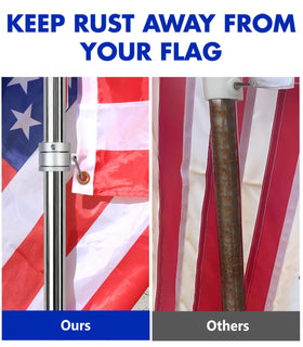 Versatile Sinyoeer flagpole suitable for home porch or moving truck displays.