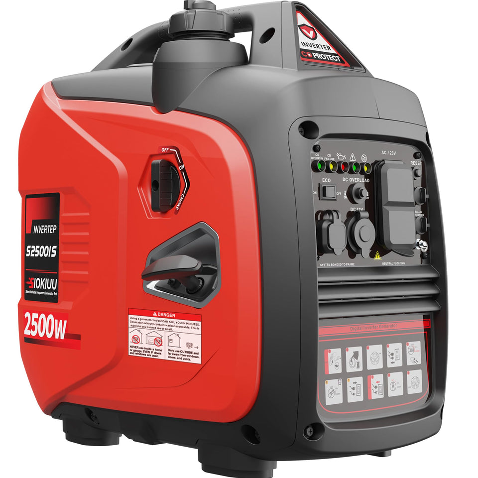 SIOKIUU 2500W generator with a compact design suitable for travel and backup