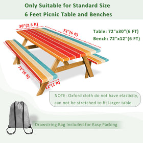 SiorVeol picnic table cover 96x30 rectangle guards large tables outdoors.