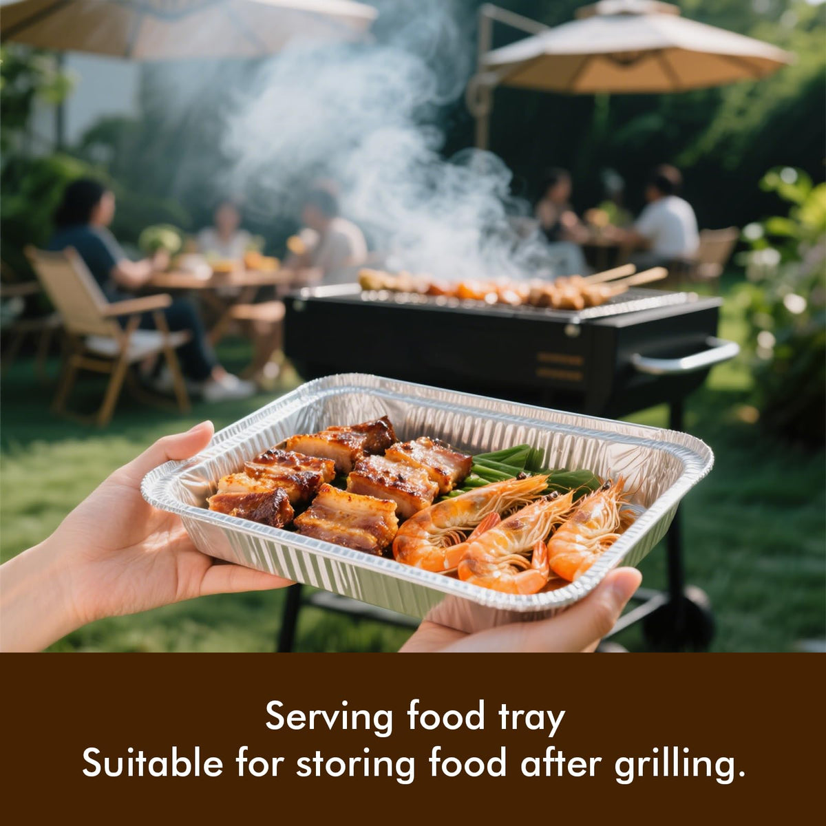 Sipnore disposable pan is recyclable and simplifies cleanup after grilling.