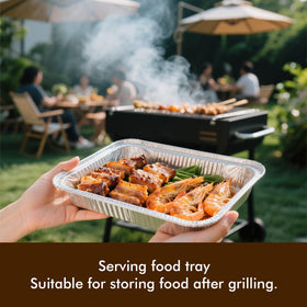 Sipnore disposable pan is recyclable and simplifies cleanup after grilling.