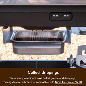Sipnore Ninja PG301 aluminum foil pan fits securely and resists heat.