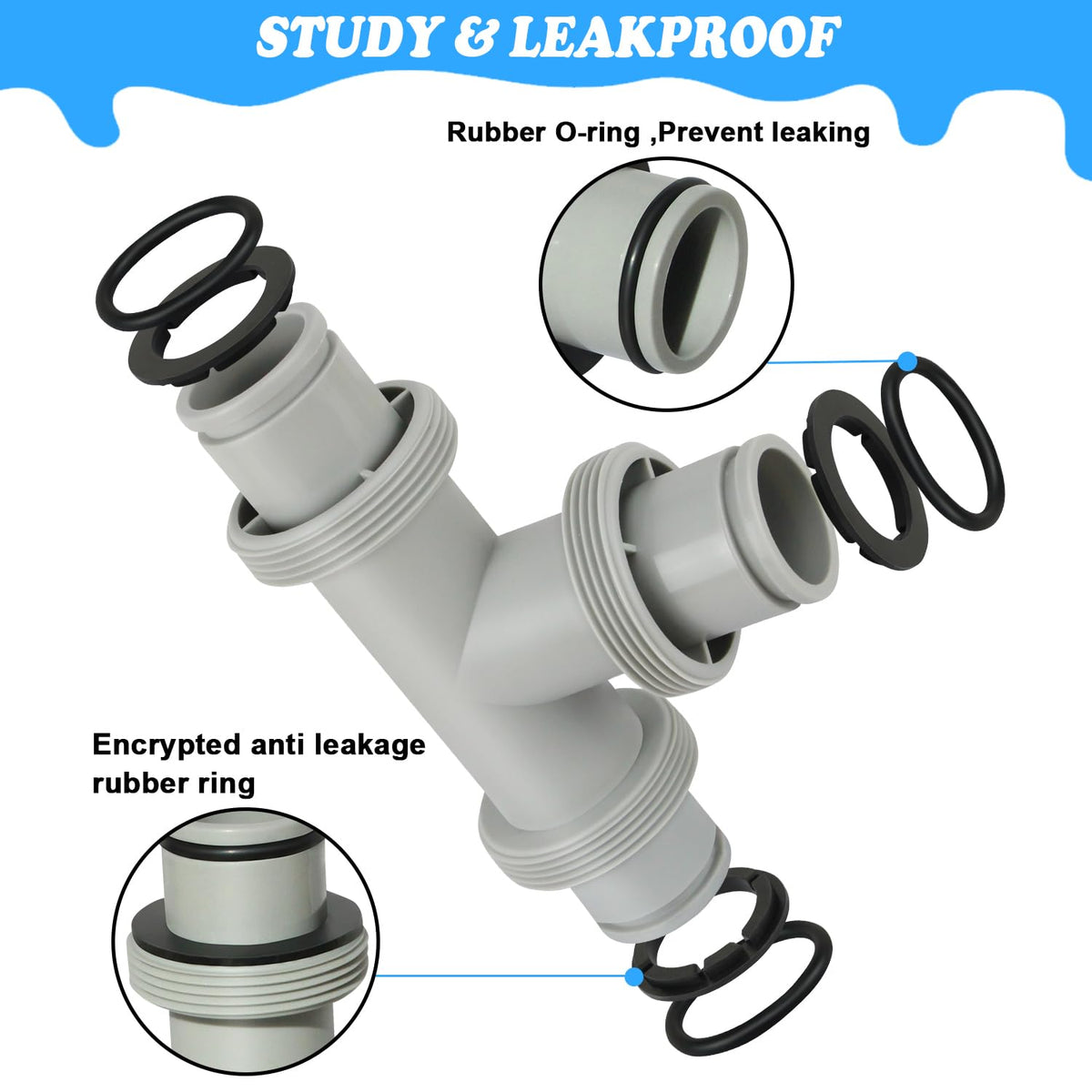 SIPTPNLEI above-ground pool hose adapter with secure connections